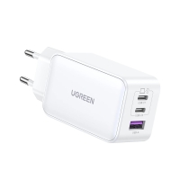UGREEN 220V 65W, 1*USB-A + 2*USB-C, Nexode GaN (white) - CD244 / 15334