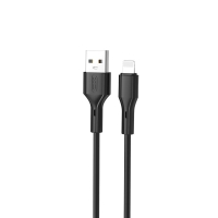 XO Cable USB-A - Lightning, 1 m, 2.4A, NB230 black