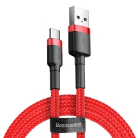 BASEUS Cable USB-A - Type-C, 2m, 2A, Cafule, CATKLF-C09 red