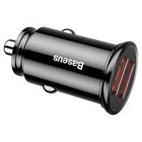 BASEUS 12V 30W, 2xUSB-A, black - CCALL-YD01