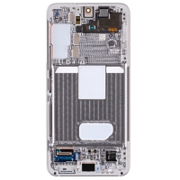 Samsung S901B Galaxy S22 - LCD display + Touch Unit + Front Cover Phantom White (Service Pack)
