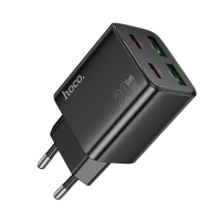 HOCO N55 charger 2 x Type C + 2x USB A PD QC3.0 3A 20W black