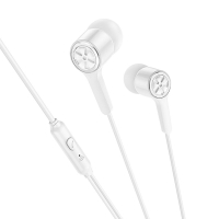 Hoco wire earphones Jack 3,5mm with microphone M104 white