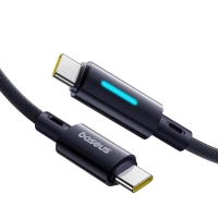 BASEUS Cable Type-C - Type-C, 2m, 100W, Lit Button-Control black - P10379000121-01
