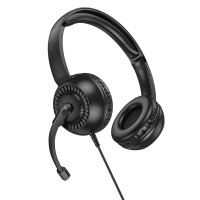 Hoco wired headphones Jack 3,5mm with microphone black