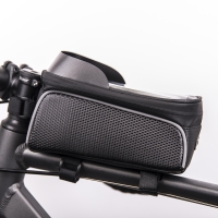 Waterproof bike frame bag with shielded phone holder Model 02 black
