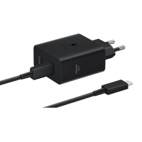 Samsung EP-T5020XBE Dual USB-C 50W Travel Charger + USB-C Data Cable Black