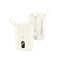 XO Power Bank 10000mAh 20W, Wireless watch charger + built in cable: Type-C white - PR260