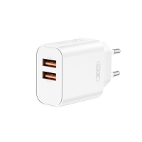 XO wall charger CE34 2*USB-A 2,4A white