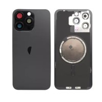 Apple iPhone 15 Pro Max - Battery Door with Camera Lens and Magsafe Black With Logo OEM