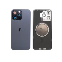 Apple iPhone 15 Pro Max - Battery Door with Camera Lens and Magsafe Blue With Logo OEM