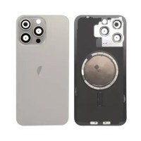Apple iPhone 15 Pro Max - Battery Door with Camera Lens and Magsafe Titanium With Logo OEM