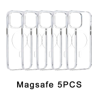 Θήκη Σιλικόνης MobiCase για iPhone 14 Pro Διάφανη Magsafe 5 τεμάχια