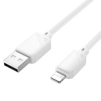 Cable USB-A to Lightning Hoco 2,4A 1m X113 white