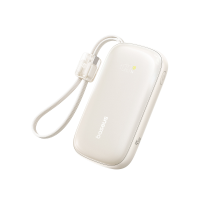 BASEUS Power Bank 20000mAh, 45W + built-in USB-C - Lightning cable, EnerFill FC21 Qpow 3 Ultra natural titanium - E0027P01
