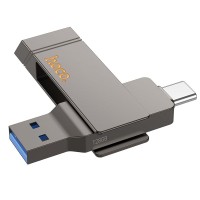 Pendrive 128GB USB 3.2 (USB-A + USB-C) Hoco UD15 gray