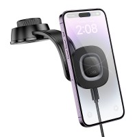 Wireless phone car holder Hoco 15W dashboard HW31 black