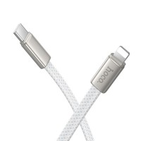 Flat Cable USB-C to Lightning Hoco PD 30W 1m X125 white
