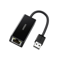 UGREEN Adapter USB-A 2.0 to RJ45 female black - CR110 / 20254