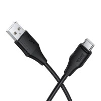 Silicone Cable USB-A to USB-C Hoco 3A 1m X124 black