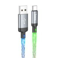 Cable USB-A to USB-C Hoco 3A 1m U112 gray