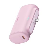 BASEUS Power Bank 5000mAh 20W Lightning + USB-C pink - P10068307413-00