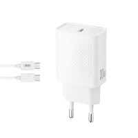 XO 220V 30W, USB-C + cable Type-C - Type-C white - L162