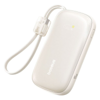 BASEUS Power Bank 10000mAh, 45W + built-in USB-C - Lightning cable, EnerFill FC21 Qpow 3 Ultra natural titanium - E0027Q01