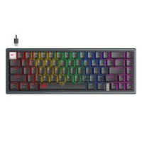 Compact gaming πληκτρολόγιο Havit KB874L με φωτισμό RGB LED (Μαύρο)