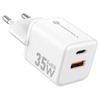 Phone charger Forcell F-Energy Mini GaN III USB-C + USB-A QC4.0 PD 35W VT-35C white