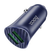 Hoco Z39 Farsighted Dual Port QC3.0 Car Charger Set (Micro) 18W Blue