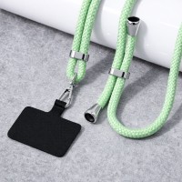 Τιρκουάζ μοτίβο Ρυθμιζόμενο λουράκι τηλεφώνου 160cm, κρεμαστό λουράκι για κινητό τηλέφωνο με ασημί τελειώματα. Κωδ.134