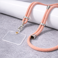 Pink Sand Ρυθμιζόμενο λουράκι τηλεφώνου 160cm, κρεμαστό λουράκι για κινητό τηλέφωνο με ασημί τελειώματα. Κωδ.100
