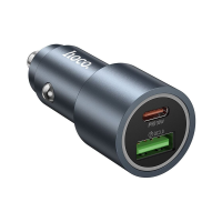 Car charger Hoco USB-A + USB-C PD QC3.0 48W Z60 black