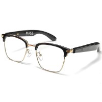 AI Translation Smart Glasses Anti Blue Light Eyeglasses Support Bluetooth-compatible Music / Call - Black+Gold M10pro