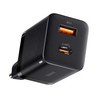 BASEUS 220V 30W, 1x USB-A + 1x USB-C, Super Si Pro (black) - CCSUPP-E01
