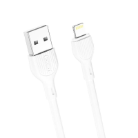 XO Cable USB-A - Lightning, 1m, 2.1A, NB103 white