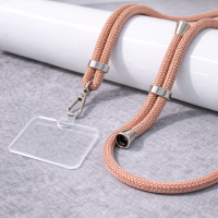 Golden Pink μοτίβο Ρυθμιζόμενο λουράκι τηλεφώνου 160cm, κρεμαστό λουράκι για κινητό τηλέφωνο με ασημί τελειώματα. Κωδ.135