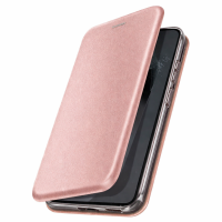 Flip Book Case Xiaomi Poco M3 / Redmi 9T Internal Magnet Stand Function Eco-leather Texture Microfiber Silicone Interior 360° Rose Gold