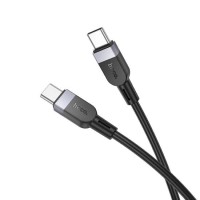 Silicone Cable USB-C to USB-C Hoco 3A 60W 1m X109 black