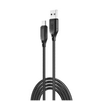 XO Cable USB-A - Type-C, 1m 2.4A, black - NB235