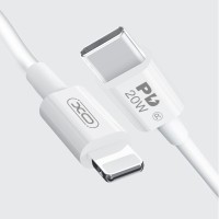 XO Nb-q189b USB 2.0 Cable USB-C male - USB-C 60W Λευκό 2m 3.3.84  (Bulk)