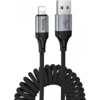 Hoco X121 Καλώδιο σπιράλ USB-C σε Lightning 27W 1.5m Μαύρο 1.5m (Bulk)