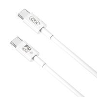 XO Nb-q190b USB 2.0 Cable USB-C male - USB-C 60W Λευκό 1m 3.3.84 (Bulk)