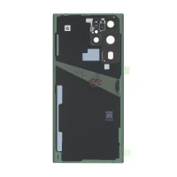 Samsung S908B Galaxy S22 Ultra - Battery Door + Battery Door Adhesive + Back Camera Lens and Bezel Phantom Black OEM