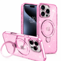 Θήκη Glitter Ring MagLine 1,5mm MobiCase για iPhone 17 Pro Max Ρόζ