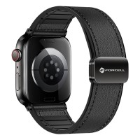 Forcell Strap to Apple Watch F-Design FA21 magnetic eco friendly leather 42 / 44 / 45 / 49 mm black