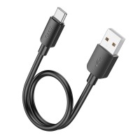 Hoco Cable USB A to USB C PD 2,4A 27W 0,25m X96 black