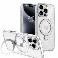 Θήκη Glitter Ring MagLine 1,5mm MobiCase για iPhone 17 Pro Max Διαφανές