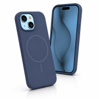 Clear Thin Mag case for iPhone 15 Pro 6,1" blue